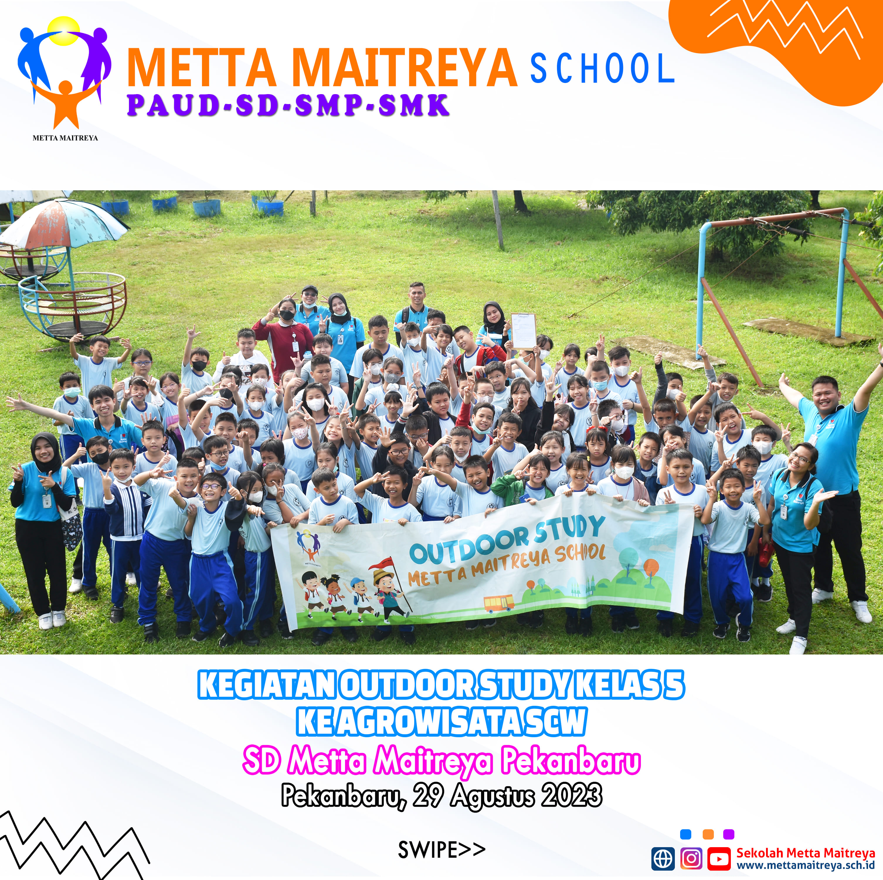Kegiatan Outdoor Study kelas 5 ke Agrowisata SCW | SD METTA MAITREYA